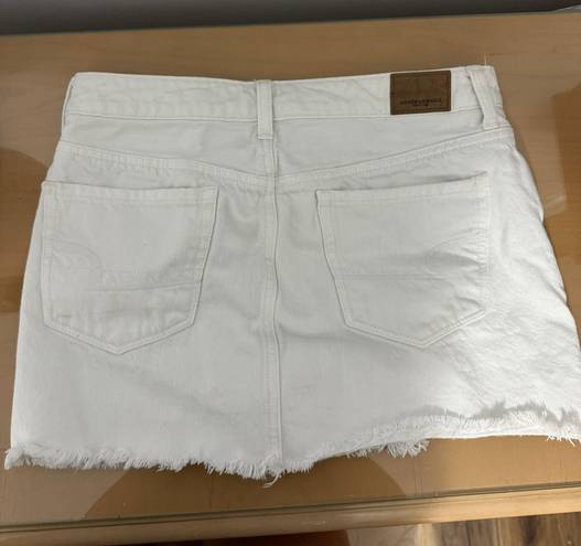 White Denim Mini Skirt Size 2