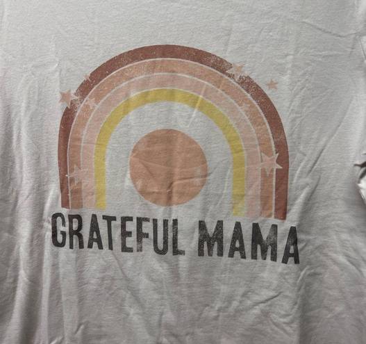 Grayson Threads  Women's XL Raw Hems T-shirt Grateful Mama Rainbow Mother NWT