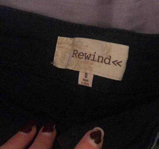 Rewind Black jean shorts size 0