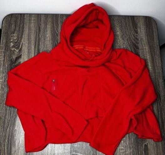 Free People  Movement Women’s Large L Red Fleece Good Pullover Jacket