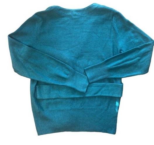 CAbi   Women’s Tearoom Cardigan Button Up Sweater M Teal Business Casual Fridays