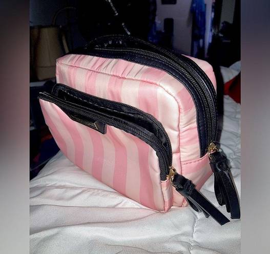 Victoria's Secret Victoria’s Secret Pink Striped Cosmetic Bag