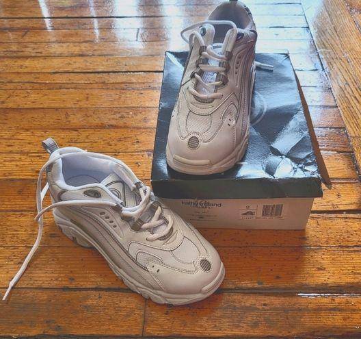 Kathy Ireland  Low Court Sneakers White & Gray Size 8