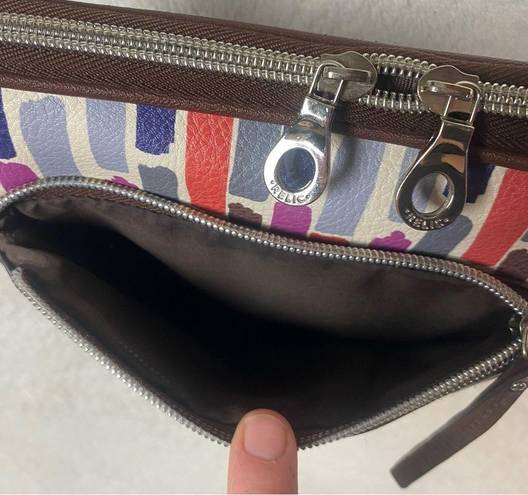 Relic  Multicolor Pattern‎ Vegan Leather Crossbody Wallet Purse Rectangle