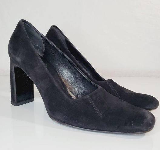 DKNY  Vintage Suede Round Square Toe Block Heel 4.25 in Size 8 M