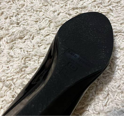 Kate Spade  Black Bow Wedge size 7B