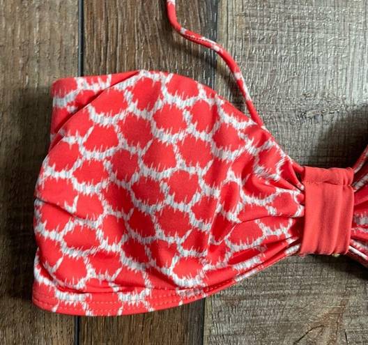 Anthropologie NWT  Haverhill Womens Swim Bikini Top Bandeau Orange Size Small