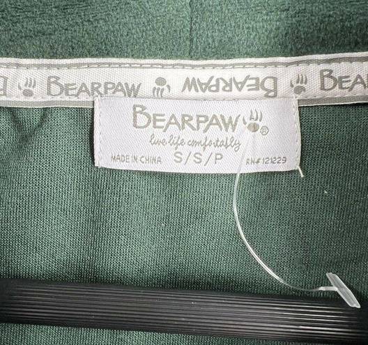 BEARPAW  Green Velour Funnel Neck Size Small Pullover