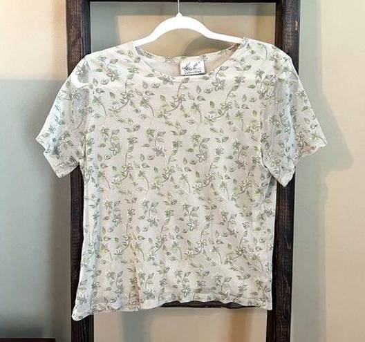 Kathie Lee Collection Vintage  Vine Mesh Shirt