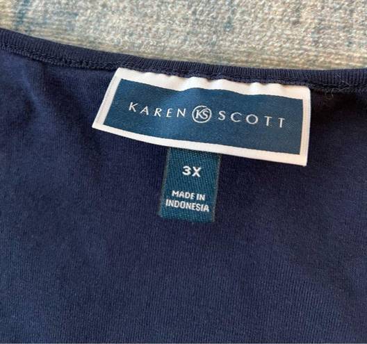 Karen Scott  Navy Blue Tank Top 3X