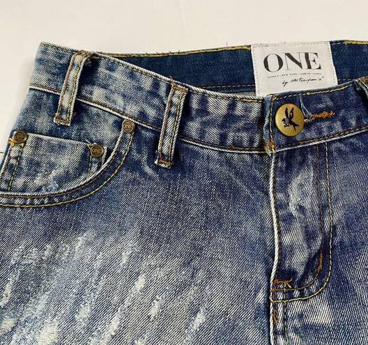 One Teaspoon  Trashed Freebirds Distressed Skinny Jeans Size 24