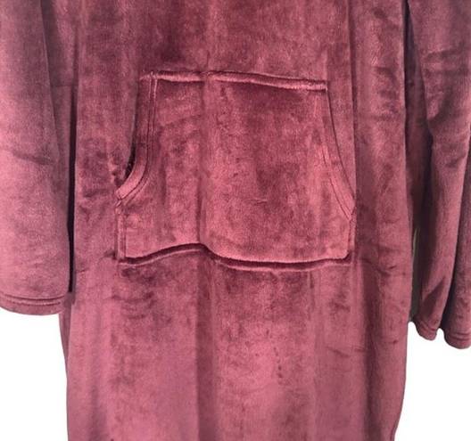 32 Degrees Heat 32 Degree Heat Mauve Wine Hooded Heavy Lounge Cozy Sleepwear Robe Women Sz S/M