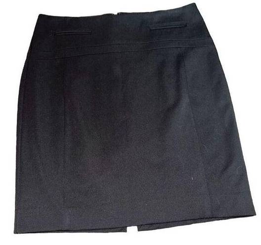 EXPRESS  Women's Black Pencil Skirt Size 4 Knee Length Lined Pockets Stretch