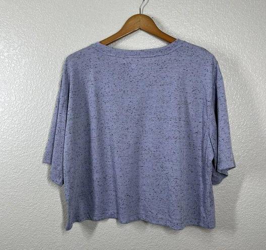 Zella  Rito Cropped T-shirt Size XL Purple Pudding Short Sleeve Top Speck…