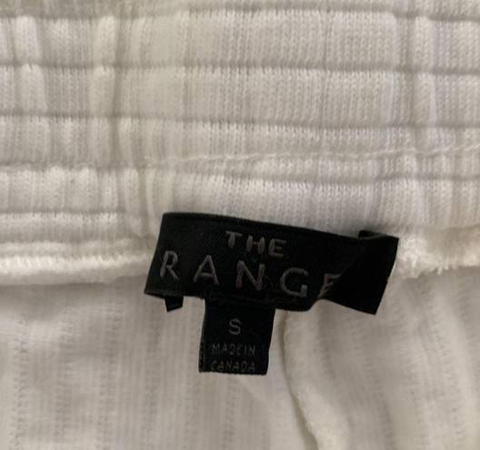 The Range  white ribbed jogger pants