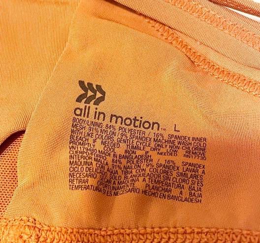 All In Motion  Size Large Peach Low Support Strappy Longline Sports Bra