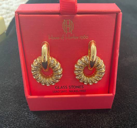 House of Harlow Gold Hoop Earrings