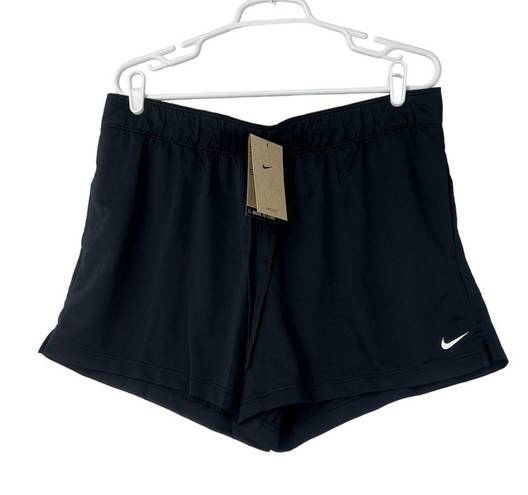 Nike  DRI-FIT ATTACK SHORTS WOMENS SIZE L TRAINING DRAWSTRING BLACK ATHLETIC