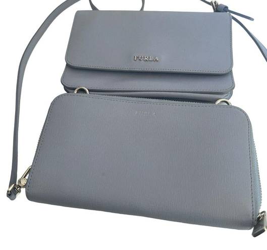 Furla  Women's Riva Two-piece Crossbody Bag And Wallet in baby blue‎