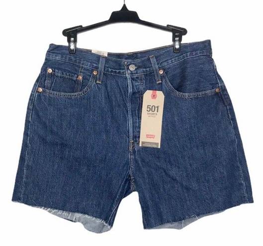 Levi’s Women’s 501 Mid Thigh Denim Shorts Blue 30