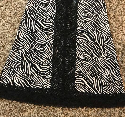 Frederick's of Hollywood  vintage zebra print lace mini slip dress