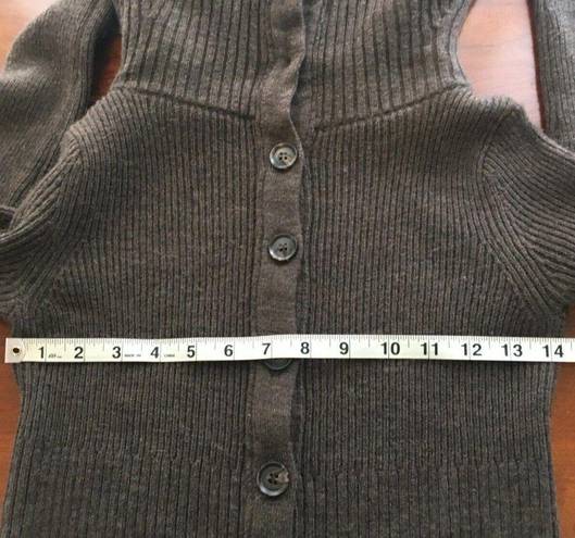 Vince  Merino Wool Baby Alpaca Brown Cardigan Sweater Collared Womens Size XS