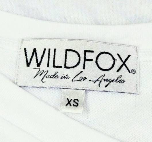 Wildfox  White Peplum V Neck Sleveless Blouse XS