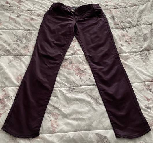 Emporio Armani New Sabrina Maroon Burgundy Cropped Slim Skinny Jeans, size 28”