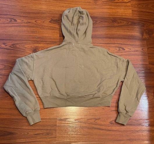 Good American  PUTTY CROPPED & COOL HOODIE SZ 2 MEDIUM M