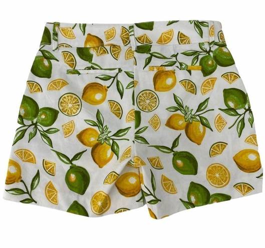 Isaac Mizrahi  White Lemon Lime Shorts