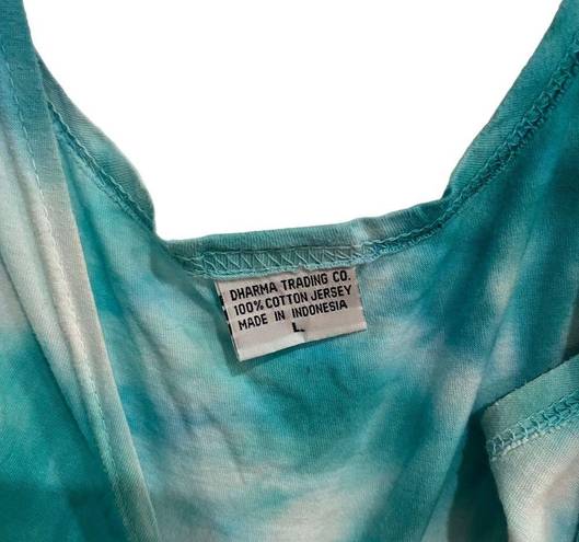Krass&co Dharma Trading  Tie Dye Tunic Mini Dress Cover Up Size L 100% cotton Jersey