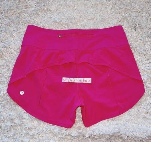 Lululemon Sonic Pink Speed Up Mid-Rise Lined Short 4"