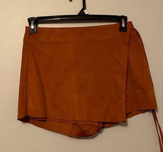 The Moon Day +  Asymmetrical Zipper with Side Tie Wrap Skort Skirt