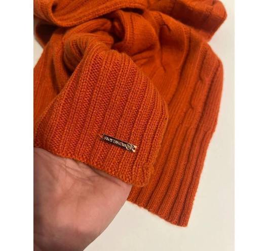 Michael Kors Michael by  Orange Cable Knit Scarf