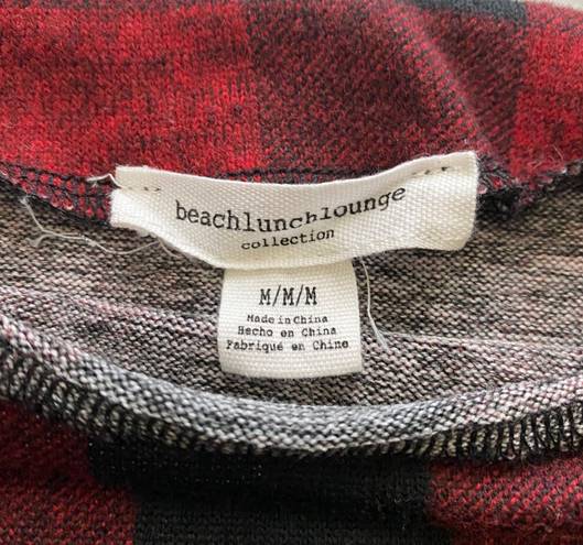 BeachLunchLounge collection red plaid long sleeve shirt