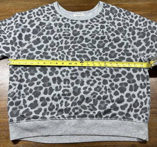 Grayson Threads Women's Size L Gray Sweatshirt Leopard Animal Print Pullover