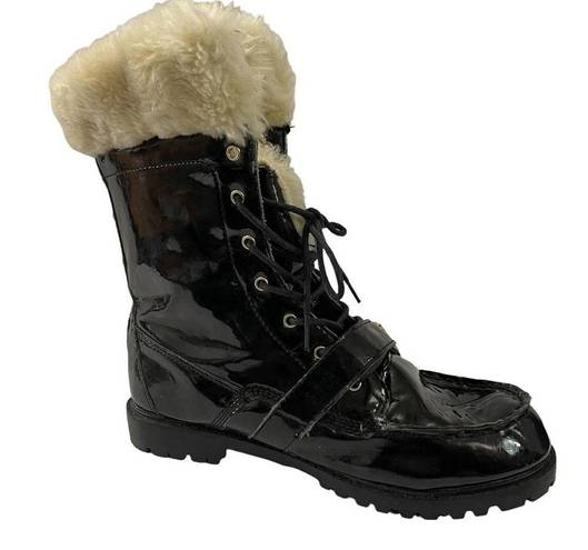 U.S. Polo Assn. Madison Black And Cream Faux Fur Lined Boots