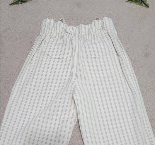 Club Monaco  annreanahh striped paper bag wide leg pants 6