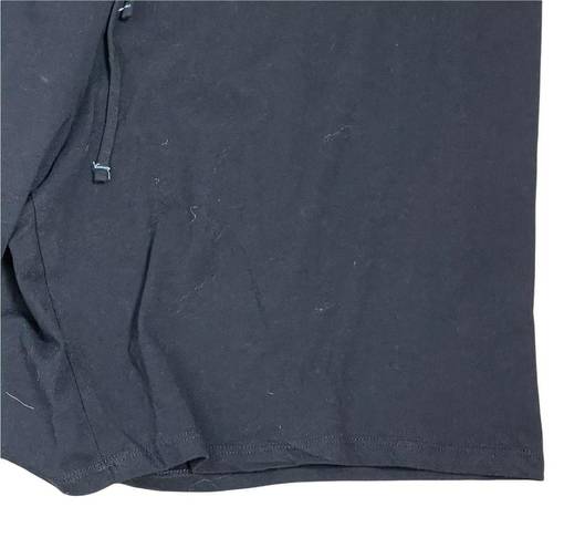 Nautica  Womens Lightweight Shorts Size Plus 1X Black Elastic & Drawstring Black