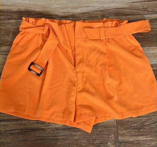 Nine West  orange belted dress shorts