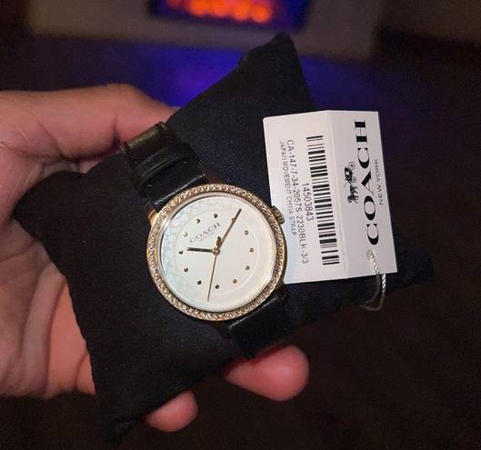 Coach  watch black leather