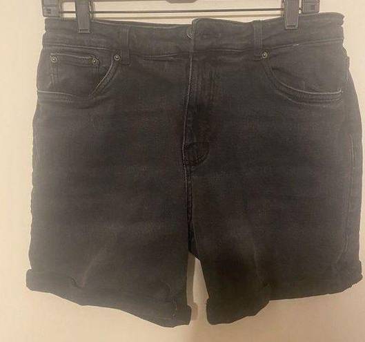 VERO MODA VERA MODA BLACK STRETCH MOM JEAN SHORTS TAJOANA LARGE