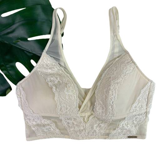 Vince Camuto Winnie Longline Lace Bralette in Ivory