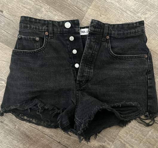 ZARA Black Denim Shorts