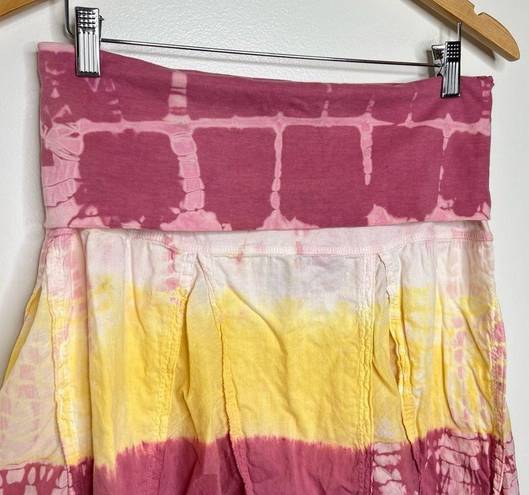 Tracy Evans  Limited Long Tie Dye Skirt Size Large Fold Over Waist Boho Hippie