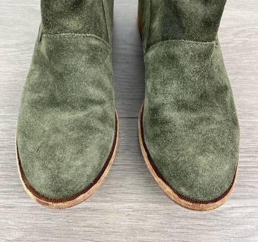 Kork-Ease  Dark Green Suede Leather Ryder Booties Sz.6.5