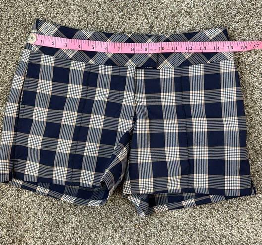 Slazenger NWOT  Women's Blue and Orange Plaid 5 inch Golf Short Size 2