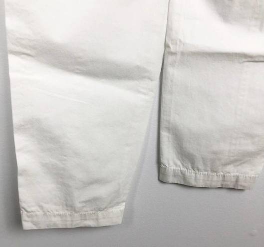 Lou & grey NWOT  White Neutral Tampered Cotton Drawstring Pants Size 4 Coastal