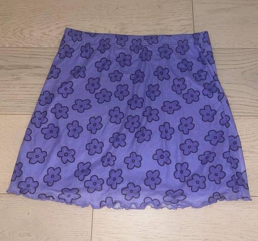 Purple Flowered Skirt Size L