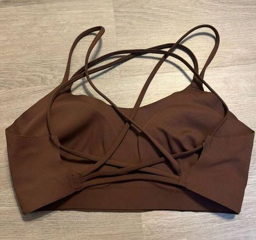 Aerie  Offline Brown Padded Sports Bra Size Small